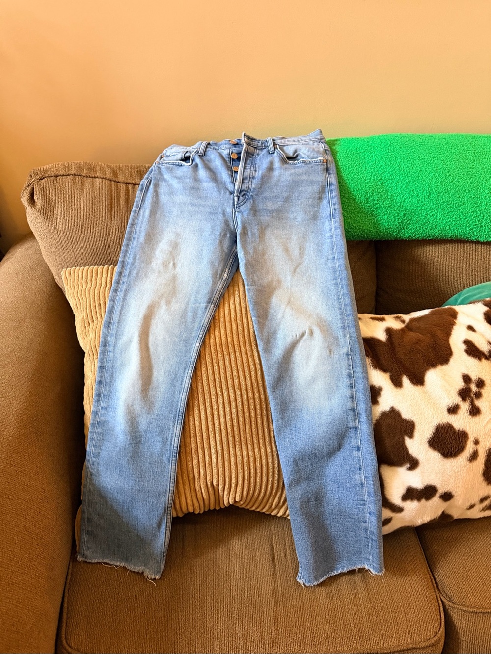 MOTHER Light Blue Straight Leg Women's Jeans